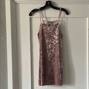 Full Tilt Blush Velvet Dress